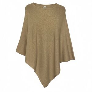 Time & Tru Knit Poncho NWT Womens OS Oatmeal Mock Neck MidWeight Boho Cottagecor